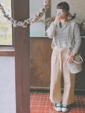 「雨の日」｜「アイテム（その他）」を使った、kmmyさん（レディース・155cm）の春コーディネート