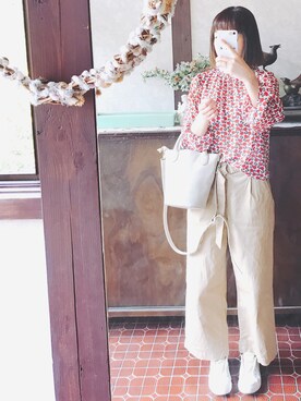 「Honeys」｜「アイテム（スリッポン）」を使った、kmmyさん（レディース・155cm）の春コーディネート