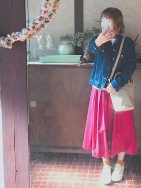 「cepo.」｜「アイテム（デニムジャケット）」を使った、kmmyさん（レディース・155cm）の秋コーディネート