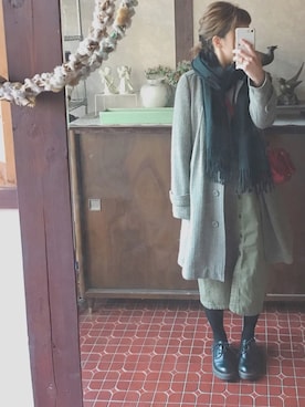 「岩座 IWAKURA（イワクラ）のアイテム」を使った、kmmyさん（レディース・155cm）の冬コーディネート