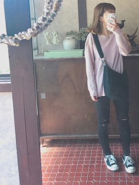 「岩座 IWAKURA（イワクラ）のアイテム」を使った、kmmyさん（レディース・155cm）の春コーディネート