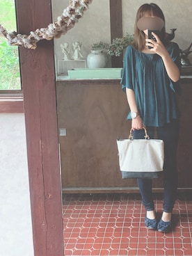 「岩座 IWAKURA（イワクラ）のアイテム」を使った、kmmyさん（レディース・155cm）の夏コーディネート