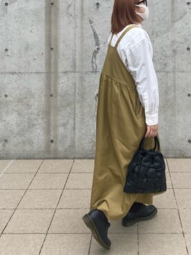 「Dr. Martens（ドクターマーチン）のDr.Martens / ドクターマーチン 1461 3EYE GIBSON SHOE 3ホール ギブソン シューズ ブーツ（ブーツ）」を使った、サワさん（レディース・159cm）の春コーディネート