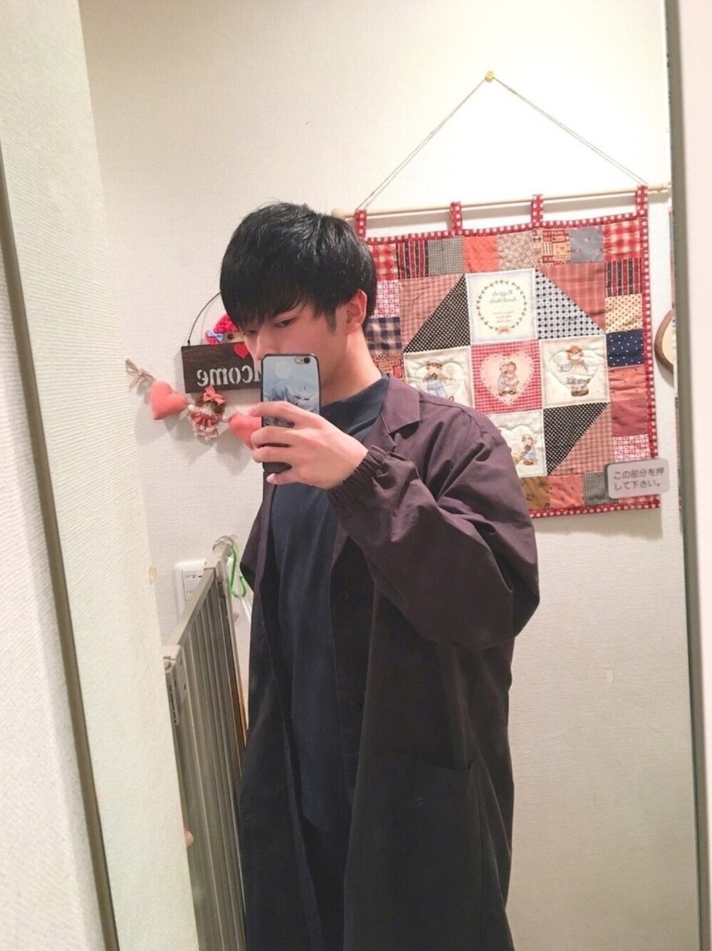 「無印良品、無印コーデ、秋のコーデ、秋服準備はじめました」｜「無印良品のアイテム（ステンカラーコート、ブラック系）」を使った、TAKEさん（メンズ・170cm）の秋コーディネートの1枚目の写真
