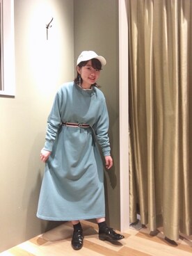 ベルト ベージュ系 を使った スウェットワンピース のコーディネート一覧 Wear