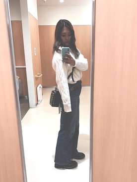 𝐑𝐈𝐈(rina tokiai)さん(レディース・163cm)の冬コーディネート