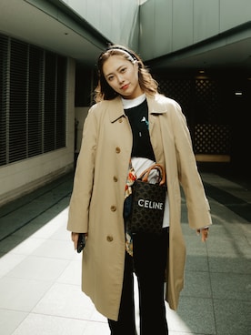 「RIPNDIP（リップンディップ）のアイテム」を使った、𝐑𝐈𝐈（rina tokiai）さん（レディース・166cm）の春コーディネート