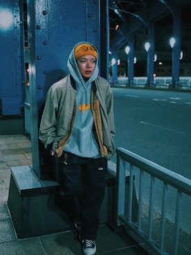 「MAGIC NUMBER（マジック ナンバー）のアイテム（帽子）」を使った、rider1224さん（メンズ・160cm）の冬コーディネート