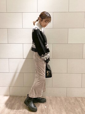 「ショッピング」｜「アイテム（ブーツ）」を使った、MAIさん（レディース・165cm）の秋コーディネート