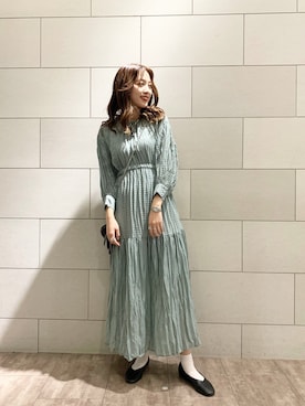 「シャーベットカラー」｜「アイテム（ワンピース/ドレス）」を使った、MAIさん（レディース・165cm）の春コーディネート