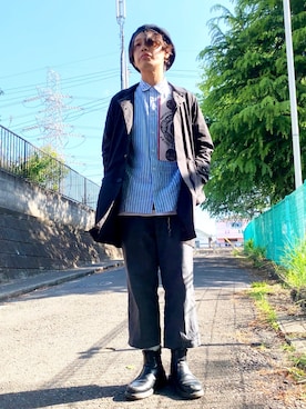 「MONKEY TIME（モンキータイム）のアイテム（ハンチング/ベレー帽）」を使った、kenta/emptykraftさん（メンズ・168cm）の春コーディネート