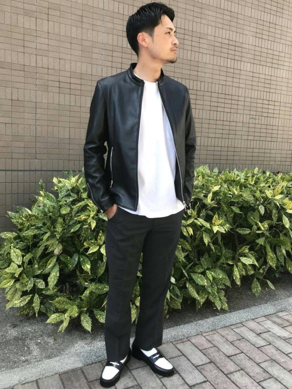 「BASSの[ジー エイチ バス]SC★ G.H.BASS COMBI ローファー（ローファー、ブラック系）」を使った、nagano5915さん（メンズ・178cm）の秋コーディネートの1枚目の写真
