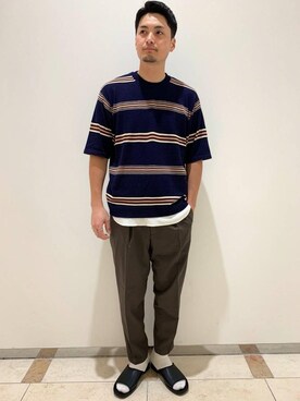 「green label relaxing（グリーンレーベルリラクシング）のSC ドライワッフル ロングタンクトップ ＜機能性生地 / 吸水速乾＞（Tank tops、ホワイト系）」を使った、nagano5915さんの春コーディネート