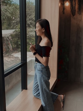 「travel」｜「アイテム（トップス）」を使った、Toeylyさん（レディース・164cm）の夏コーディネート