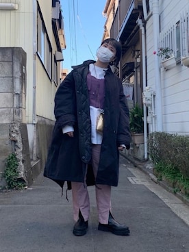 「アイテム（モッズコート）」を使った、ぶんさん（レディース・153cm）の冬コーディネート