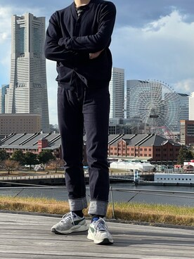 「ADER error（アーダーエラー）のアイテム（シューズ）」を使った、가쿠さん（メンズ・167cm）の冬コーディネート