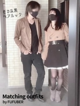 「TORNADO MART（トルネードマート）のアイテム（ジャケット/アウター）」を使った、夫婦系YouTuber💍フーフーバーさん（レディース・160cm）の秋コーディネート