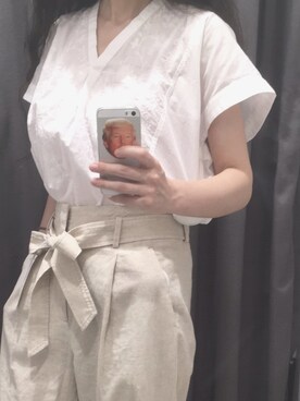 「UNIQUE（ユニーク）のアイテム（パンツ）」を使った、讠争さん（レディース・162cm）の冬コーディネート