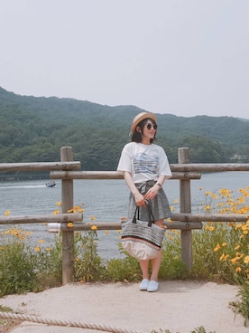 「List（リスト）のアイテム」を使った、NaYoungKimさん（レディース・167cm）の夏コーディネート