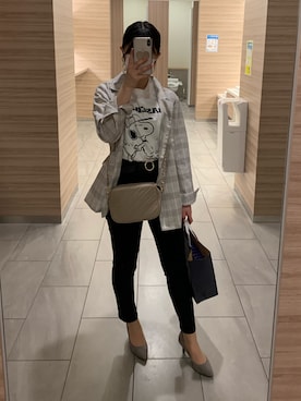 「アイテム（パンプス、グレー系）」を使った、0303naさん（レディース・153cm）の春コーディネート