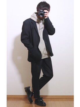 「Dr. Martens（ドクターマーチン）のDr.Martens / ドクターマーチン 1461 3EYE GIBSON SHOE 3ホール ギブソン シューズ ブーツ（ブーツ）」を使った、リュウヤさん（メンズ・171cm）の冬コーディネート