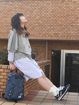 「アイテム（シャツワンピース）」を使った、WORLD WIDE LOVE!さん（レディース・157cm）の冬コーディネート