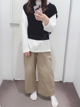 「nice claup」｜「アイテム（財布/小物）」を使った、yun.さん（レディース・153cm）の秋コーディネート
