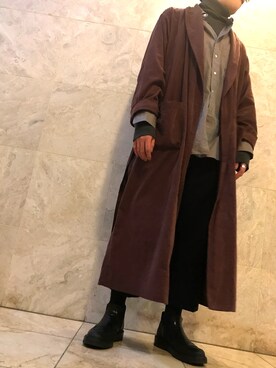 「KRIS VAN ASSCHE（クリスヴァンアッシュ）のアイテム（ブーツ）」を使った、YouTuber美容師テラヤマジック相互さん（メンズ・172cm）の冬コーディネート