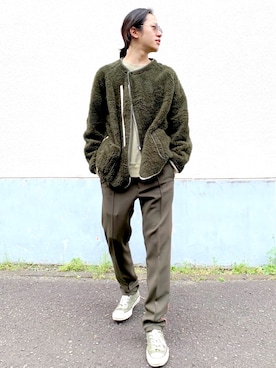 「TrAnsference - T/f （トランスファレンス）のアイテム（ジャケット/アウター）」を使った、YouTuber美容師テラヤマジック相互さん（メンズ・172cm）の春コーディネート