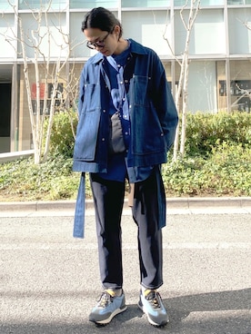 「TrAnsference - T/f （トランスファレンス）のアイテム」を使った、YouTuber美容師テラヤマジック相互さん（メンズ・172cm）の春コーディネート