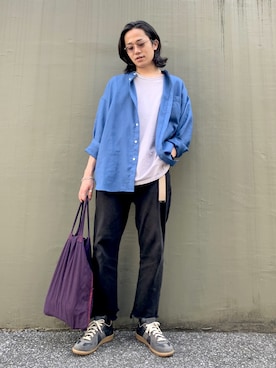 「TrAnsference - T/f （トランスファレンス）のアイテム」を使った、YouTuber美容師テラヤマジック相互さん（メンズ・172cm）の夏コーディネート