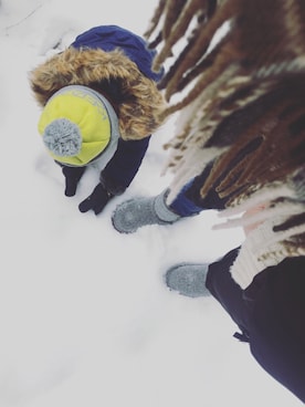 「アイテム（ブーツ、シルバー系）」を使った、mizichen♡̆̈さん（キッズ・110cm）の冬コーディネート