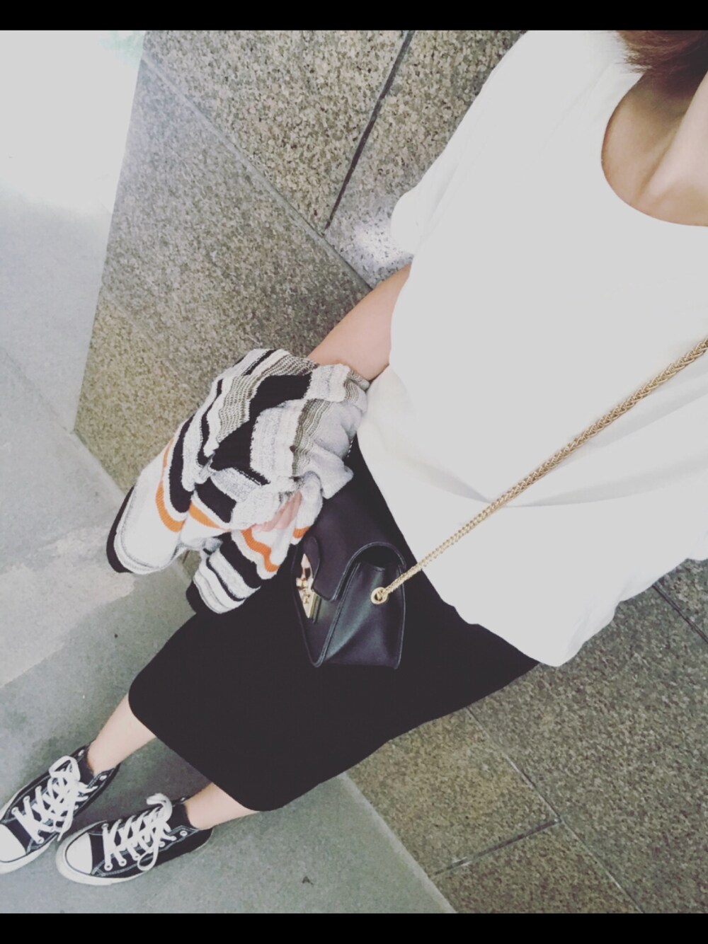 「reca、UNIQLO、UNIQLO U、GRL、converse、moussy」｜「MOUSSYのアイテム（トップス、その他）」を使った、mizichen♡̆̈さん（キッズ・110cm）の夏コーディネートの1枚目の写真