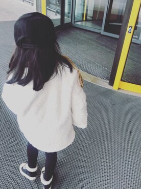 「AVIREX（アヴィレックス）のアイテム（帽子）」を使った、mizichen♡̆̈さん（キッズ・120cm）の冬コーディネート