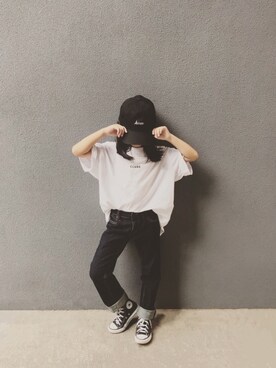 「CLANE（クラネ）のアイテム」を使った、mizichen♡̆̈さん（キッズ・125cm）の夏コーディネート