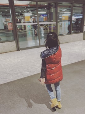 「Down Jacket 」｜mizichen♡̆̈さん（キッズ・125cm）の冬コーディネート