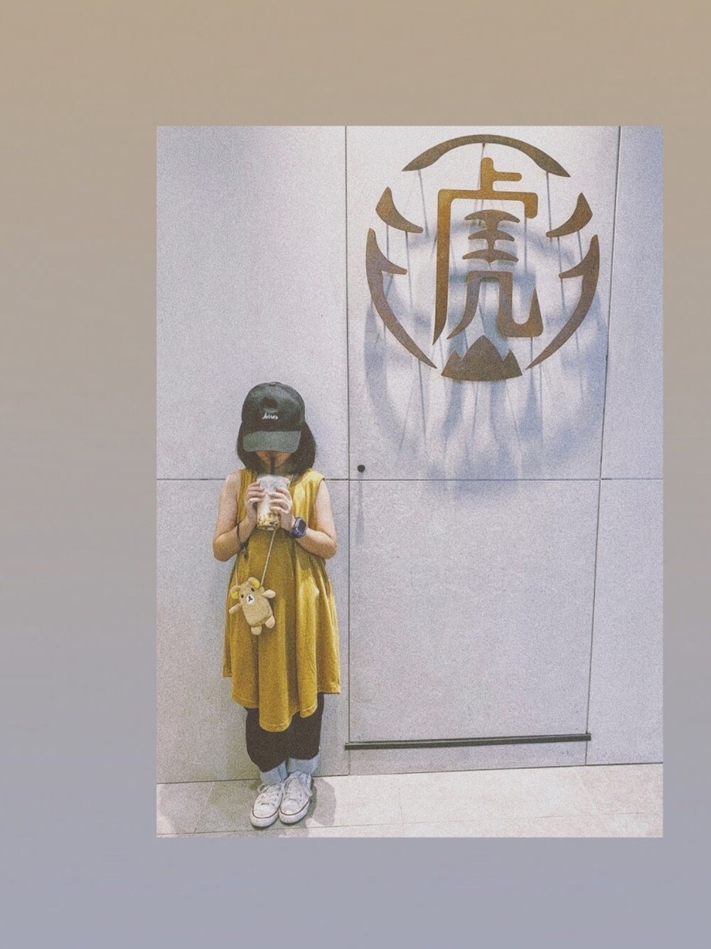「Branshes、green label relaxing、converse、AVIREX、ootd、夏、休闲、カジュアル、女の子、kids」｜「BRANSHESのノースリーブワンピース（ワンピース、ブラウン系）」を使った、mizichen♡̆̈さん（キッズ・130cm）の夏コーディネートの1枚目の写真