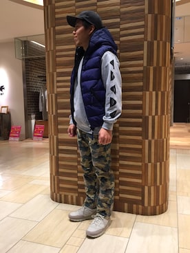 「DOWN ON THE CORNER（ダウンオンザコーナー）のアイテム」を使った、funatoさん（メンズ・166cm）の冬コーディネート