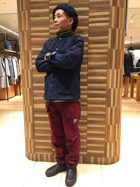 「Blundstone（ブランドストーン）のBlundstone/ブランドストーン　ｻｲﾄﾞｺﾞｱﾌﾞｰﾂ Men's（ブーツ）」を使った、funatoさん（メンズ・166cm）の冬コーディネート