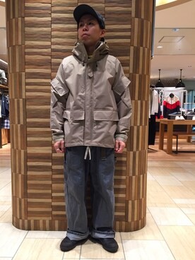「WILD THINGS（ワイルドシングス）のアイテム（マウンテンパーカー）」を使った、funatoさん（メンズ・166cm）の冬コーディネート
