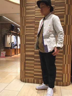 「Gramicci（グラミチ）のアイテム（スウェット）」を使った、funatoさん（メンズ・166cm）の冬コーディネート