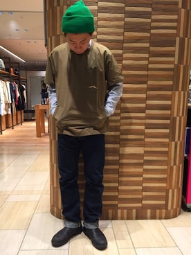 「Blundstone（ブランドストーン）のBlundstone/ブランドストーン　ｻｲﾄﾞｺﾞｱﾌﾞｰﾂ Men's（ブーツ）」を使った、funatoさん（メンズ・166cm）の春コーディネート