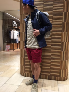 「and wander（アンドワンダー）のアイテム（マウンテンパーカー）」を使った、funatoさん（メンズ・166cm）の春コーディネート