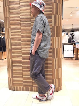 「AlexanderLeeChang（アレキサンダーリーチャン）のアイテム（パンツ）」を使った、funatoさん（メンズ・166cm）の春コーディネート