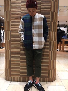 「MANASTASH（マナスタッシュ）のアイテム（スニーカー）」を使った、funatoさん（メンズ・166cm）の夏コーディネート