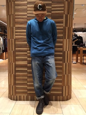 「Blundstone（ブランドストーン）のBlundstone/ブランドストーン　ｻｲﾄﾞｺﾞｱﾌﾞｰﾂ Men's（ブーツ）」を使った、funatoさん（メンズ・166cm）の秋コーディネート