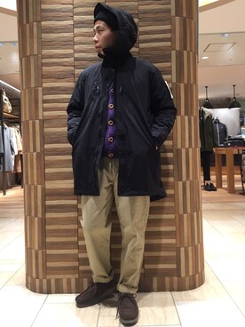 「ナイロンパーカー」｜「アイテム（ニットキャップ/ビーニー）」を使った、funatoさん（メンズ・166cm）の秋コーディネート