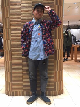 「MANEBU（マネブ）のアイテム（シューズ）」を使った、funatoさん（メンズ・166cm）の冬コーディネート