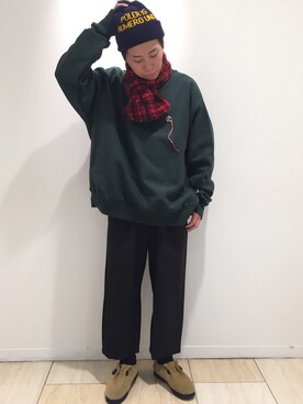 「gilet（ジレ）のアイテム」を使った、funatoさん（メンズ・166cm）の冬コーディネート