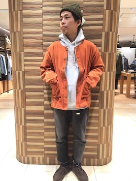 「USA」｜「アイテム（ニットキャップ/ビーニー）」を使った、funatoさん（メンズ・166cm）の冬コーディネート